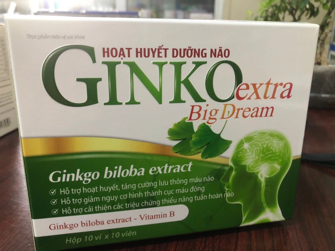 Viên uống hoạt huyết dưỡng não GINKO Extra Big Dream hộp 10 vỉ x 10 viên