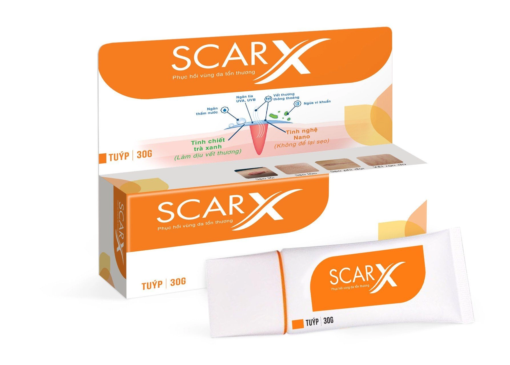 Gel điều trị sẹo SCAR X (BN Pharma) hộp 1 tuýp 30g