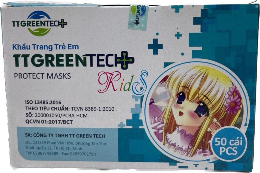 Khẩu trang y tế trẻ em TT GreenTech hộp 50 cái