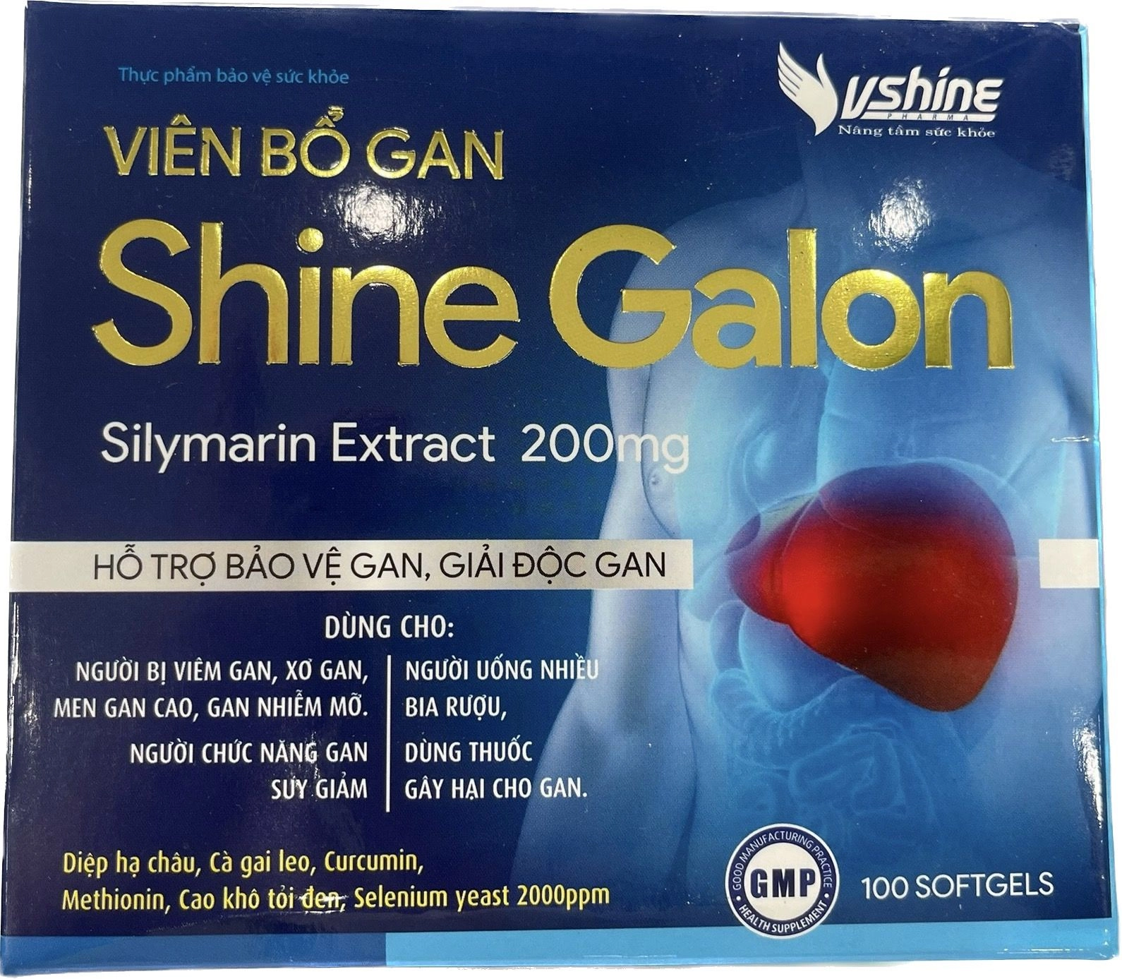 Viên uống bổ gan Shine Galon (Vshine) Hộp 100 viên