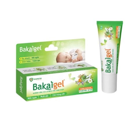 Kem bôi mẫn ngứa, muỗi đốt, côn trùng cắn Bakaigel (Safatis Pharma) hộp 1 tuýp 15g