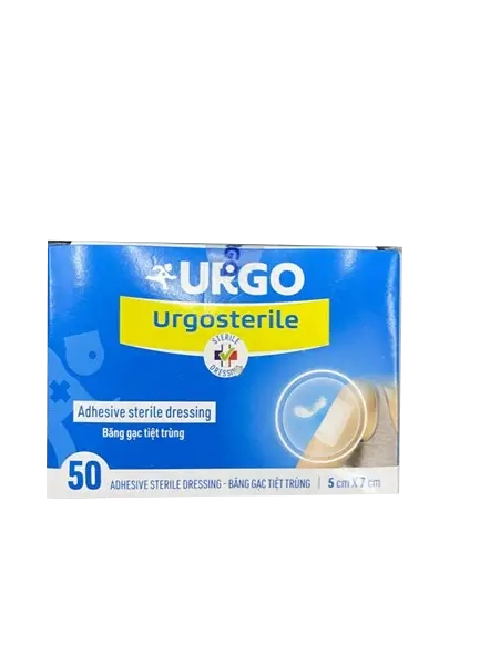Băng dán có gạc Urgosterile hộp 50 miếng 5cm x 7cm