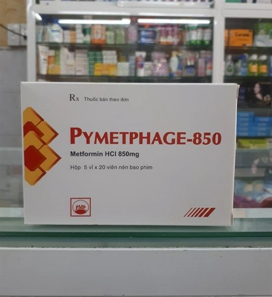 Thuốc trị tiểu đường Pymetphage 850 hộp 5 vỉ x 20 viên nén bao phim