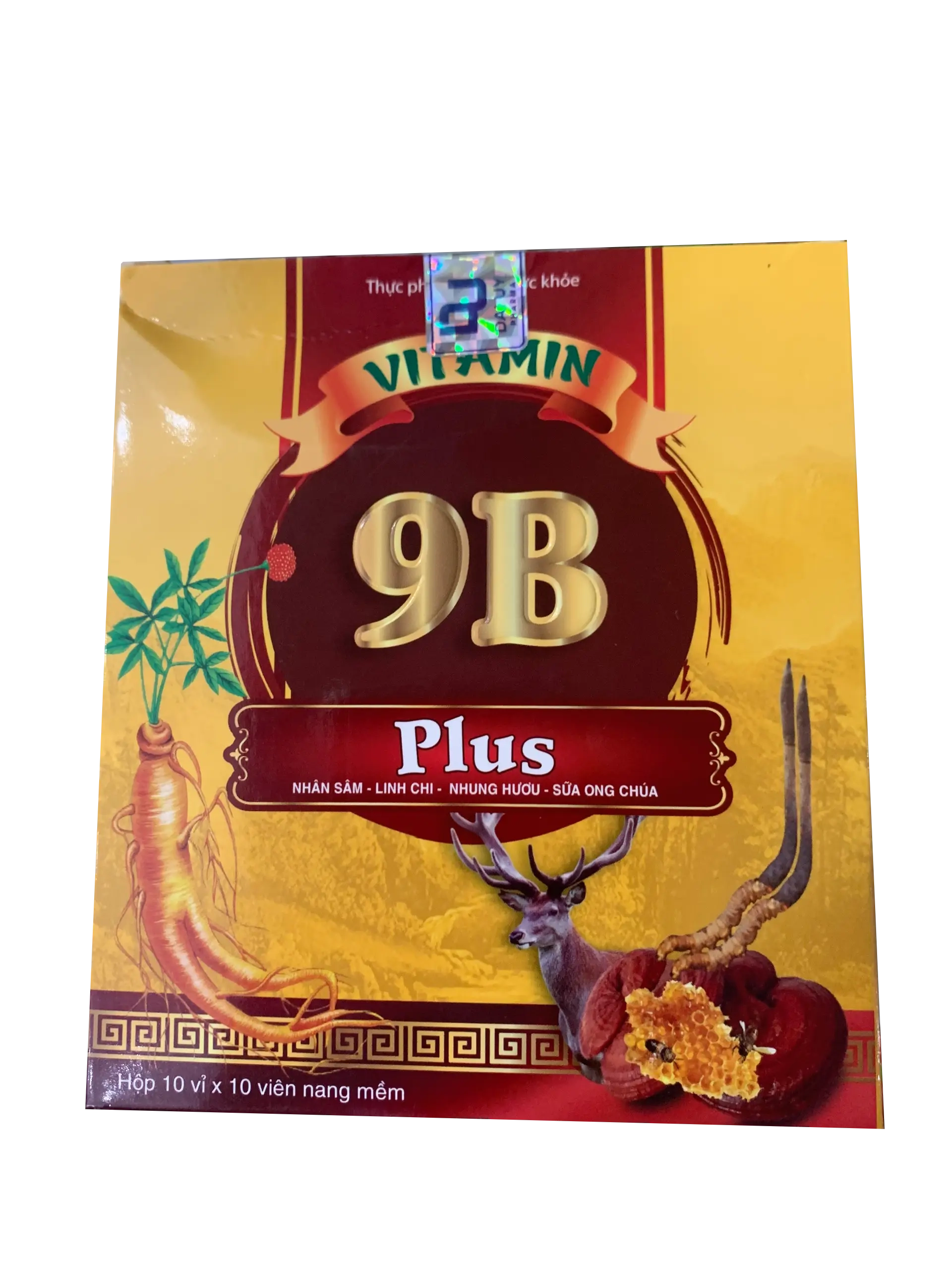 Viên uống tăng sức đề kháng Vitamin 9B Plus (Đại Uy) hộp 10 vỉ x 10 viên