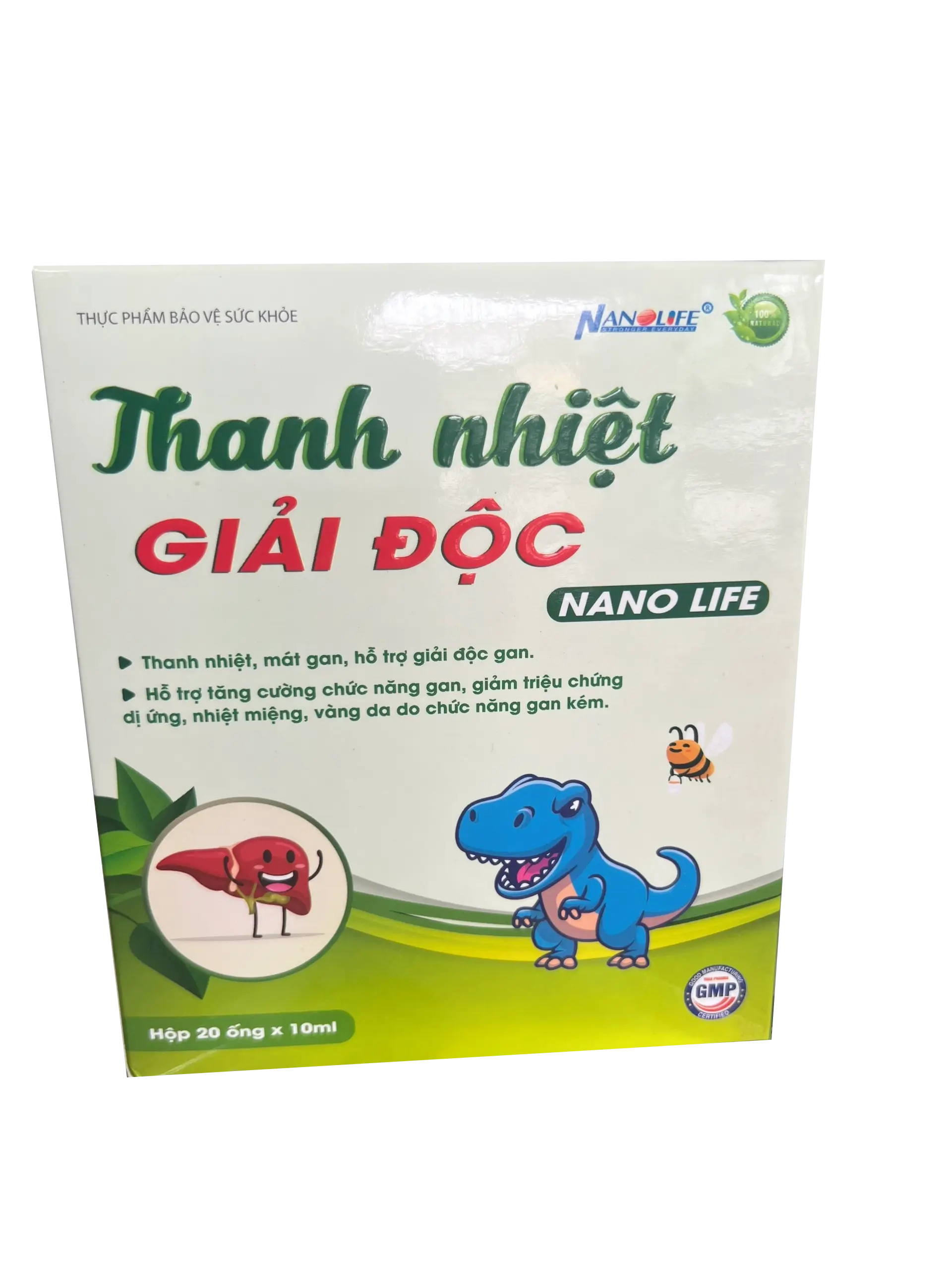 Hỗ trợ thanh nhiệt, giải độc gan Thanh Nhiệt GIẢI ĐỘC Nano Life hộp 20 ống x 10ml