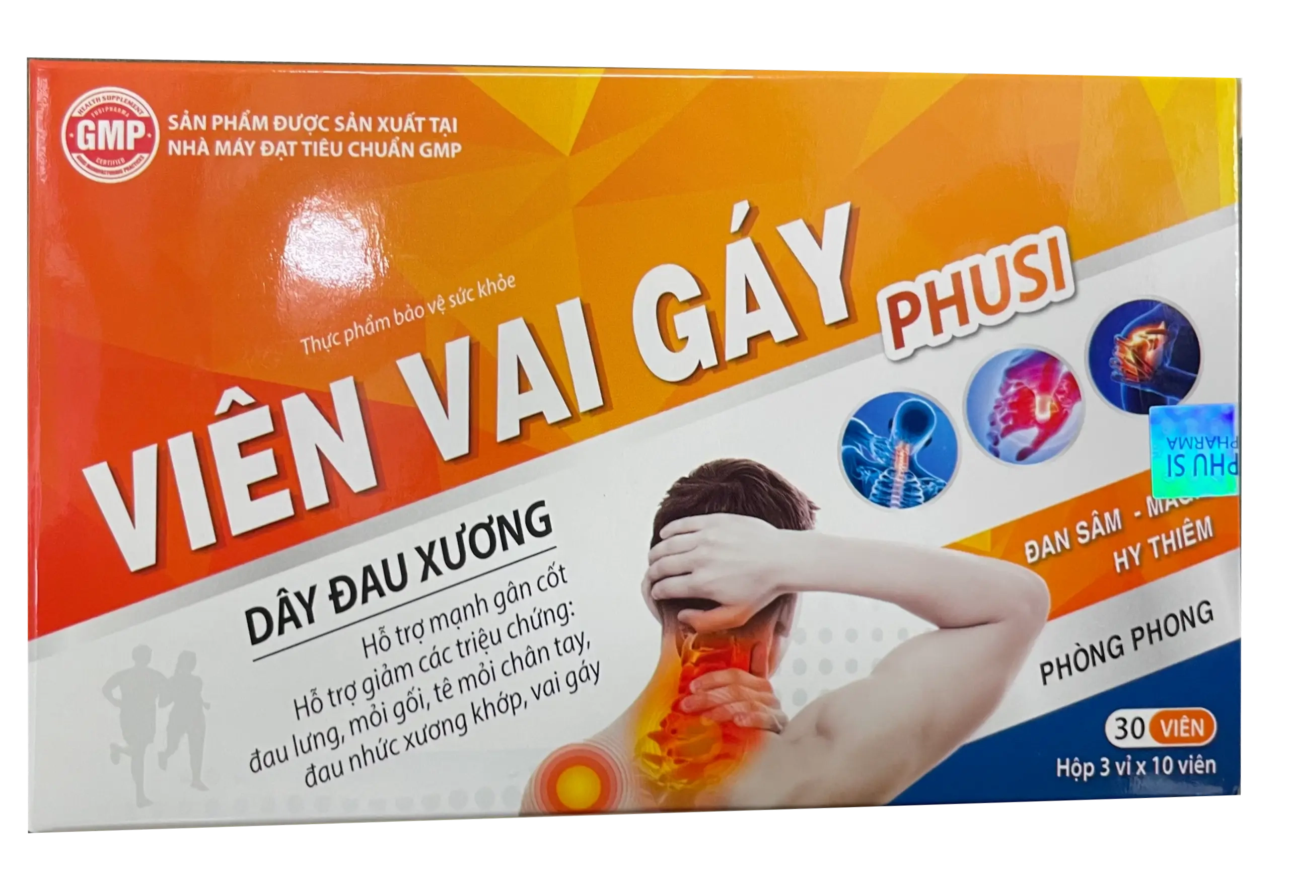 Viên Vai Gáy PHUSI hộp 3 vỉ x 10 viên