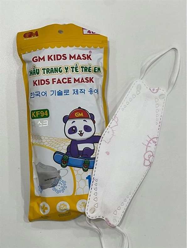 Khẩu trang y tế trẻ em KF94 Kids Hoạ Tiết Hồng Gia Mỹ gói 10 cái