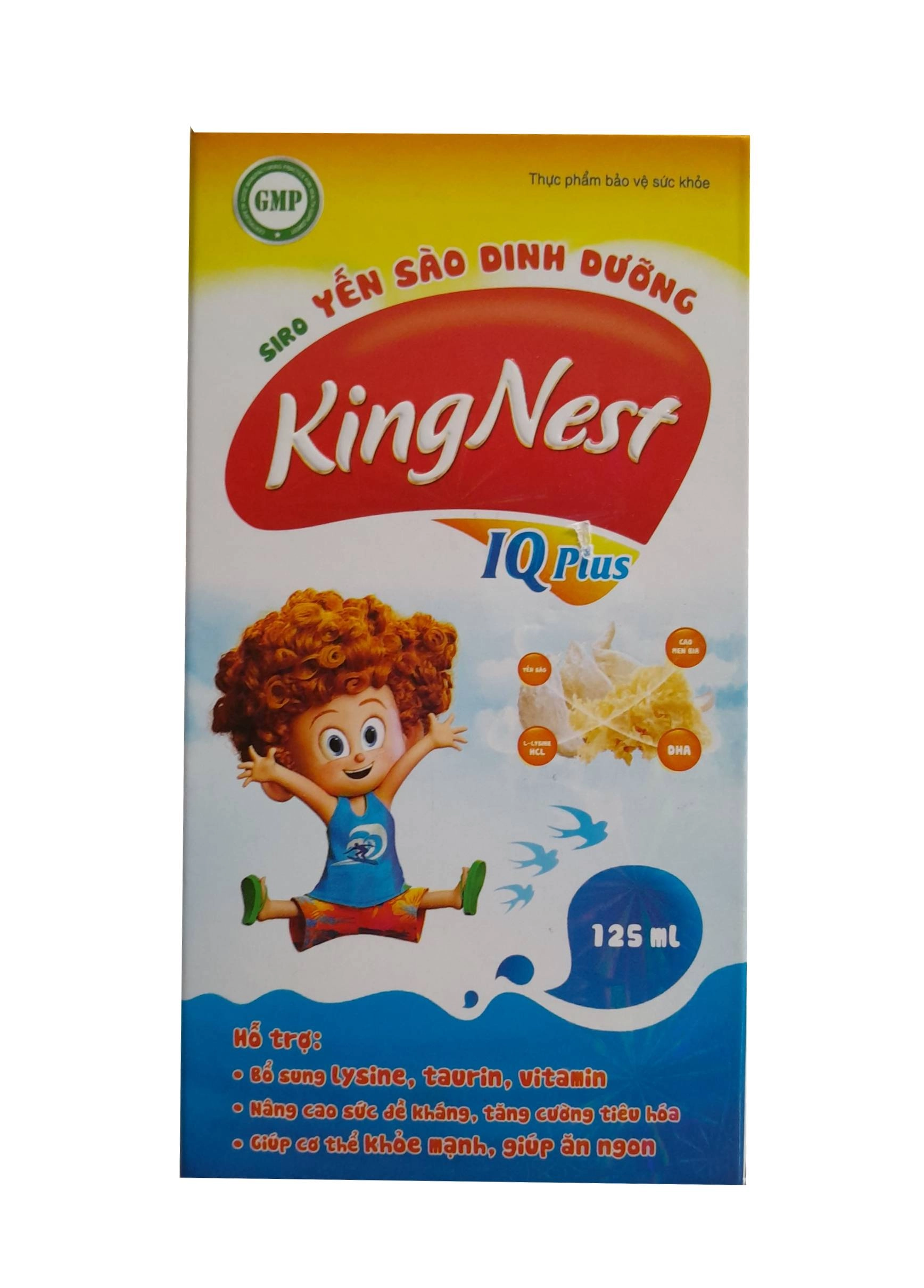 Hỗ trợ trẻ hấp thu Siro Yến Sào Dinh Dưỡng KingNest IQ Plus hộp 1 chai 125ml