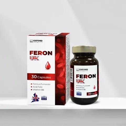 Bổ sung sắt và acid folic Feron UK hộp 1 lọ 30 viên