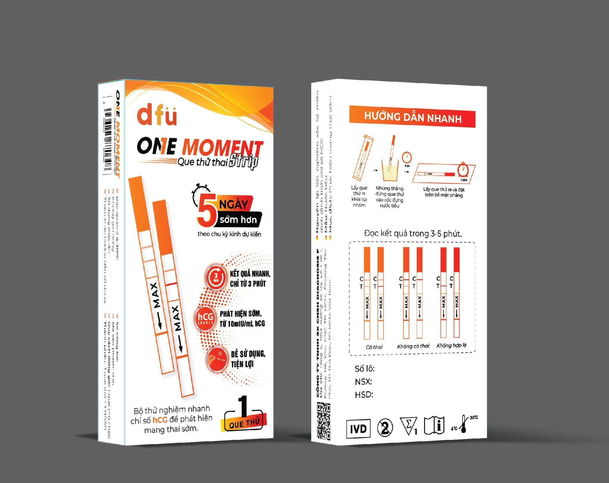Que thử thai One Moment dfu hộp 1 que