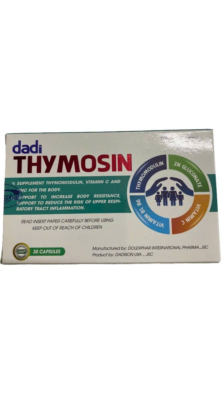 Hỗ trợ tăng sức đề kháng dadi Thymosin hộp 30 viên
