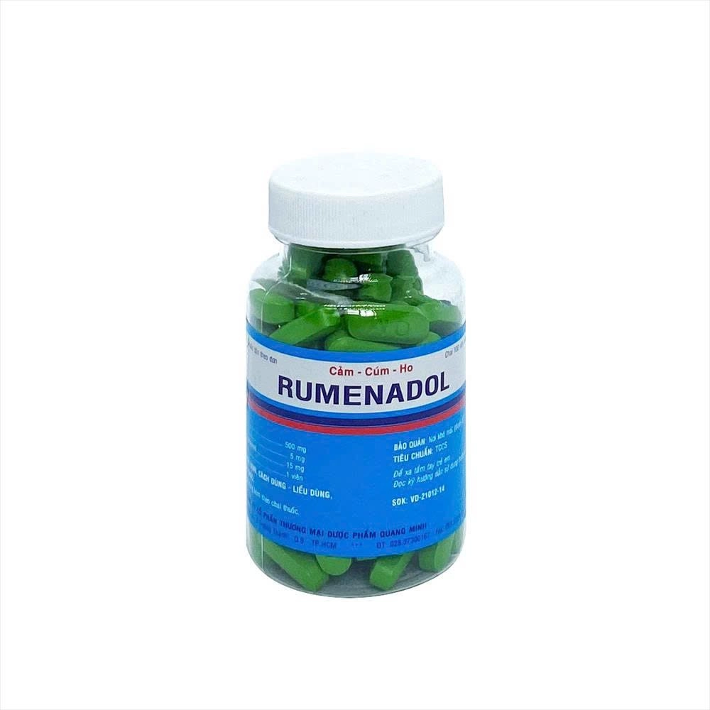 Thuốc trị cảm cúm Rumenadol chai 100 viên