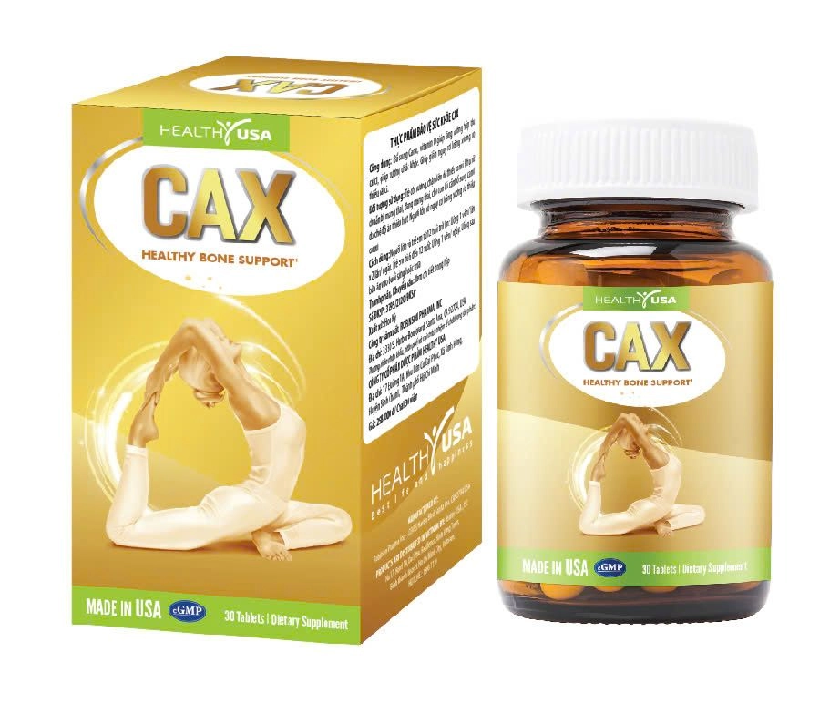 Bổ sung Calci, Vitamin D CAX Helthy USA hộp 1 lọ 30 viên