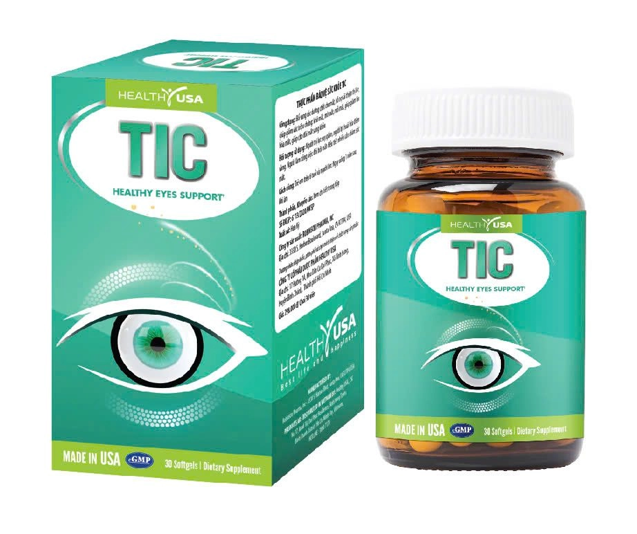 Bổ sung dưỡng chất cho mắt, giảm khô mắt TIC Healthy USA hộp 1 lọ 30 viên