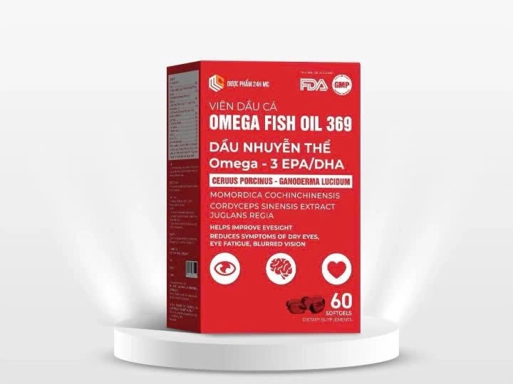 Viên dầu cá Dầu nhuyễn thể omega - 3 EPA/DHA hộp 60 viên