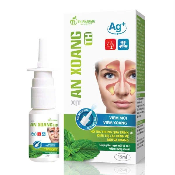 Hỗ trợ điều trị các bệnh về mũi và xoang xịt An Xoang TH hộp 1 chai 15ml