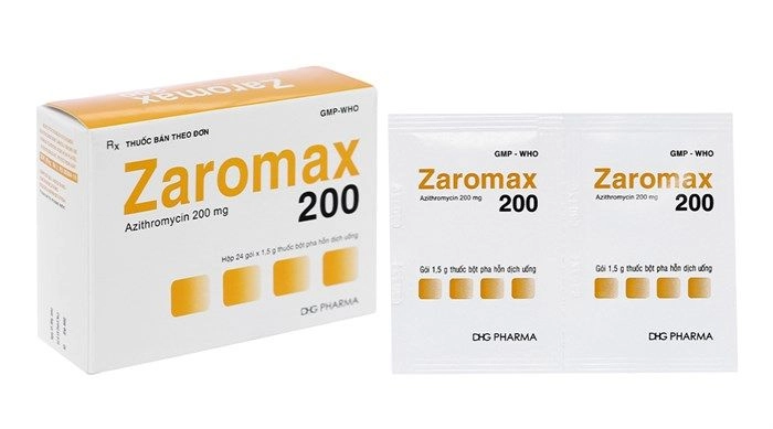 Thuốc kháng sinh Zaromax 200 hộp 24 gói x 1,5g