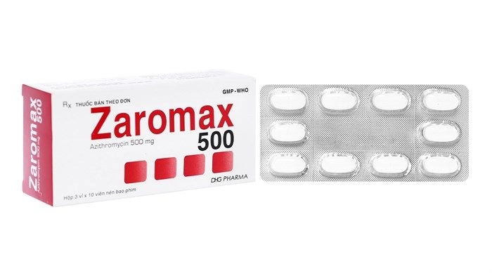 Thuốc kháng sinh Zaromax 500 hộp 3 vỉ x 10 viên