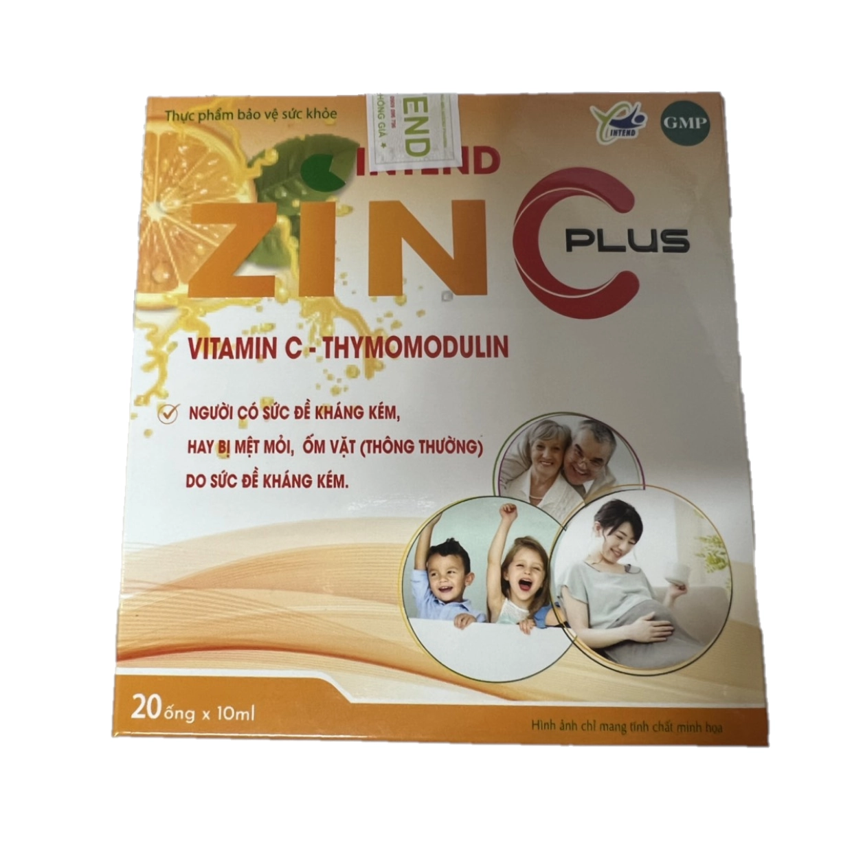 Tăng sức đề kháng Intend ZIN C Plus hộp 20 ống x 10ml