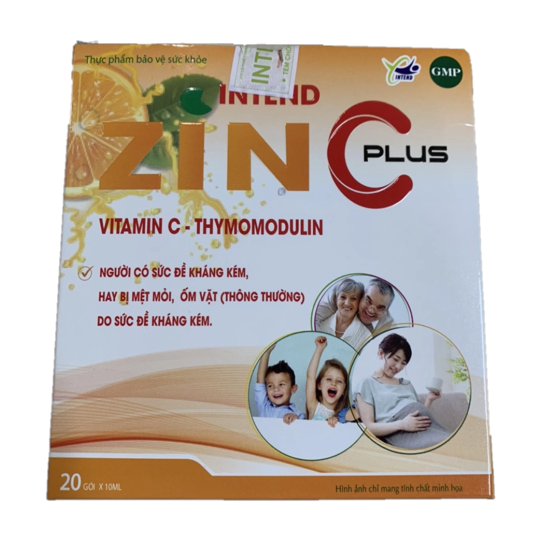Tăng sức đề kháng Intend ZIN C Plus hộp 20 gói x 10ml