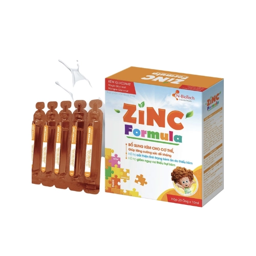 Bổ sung kẽm, tăng cường sức đề kháng ZinC Formula N-BioTech hộp 20 ống x 10ml