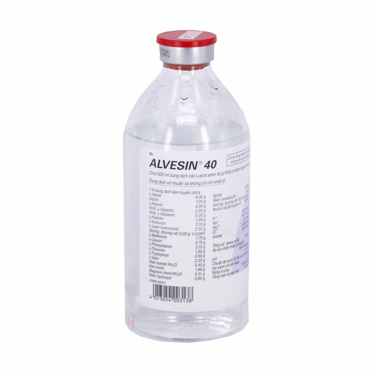 Dung dịch tiêm truyền Alvesin 40 chai 500ml