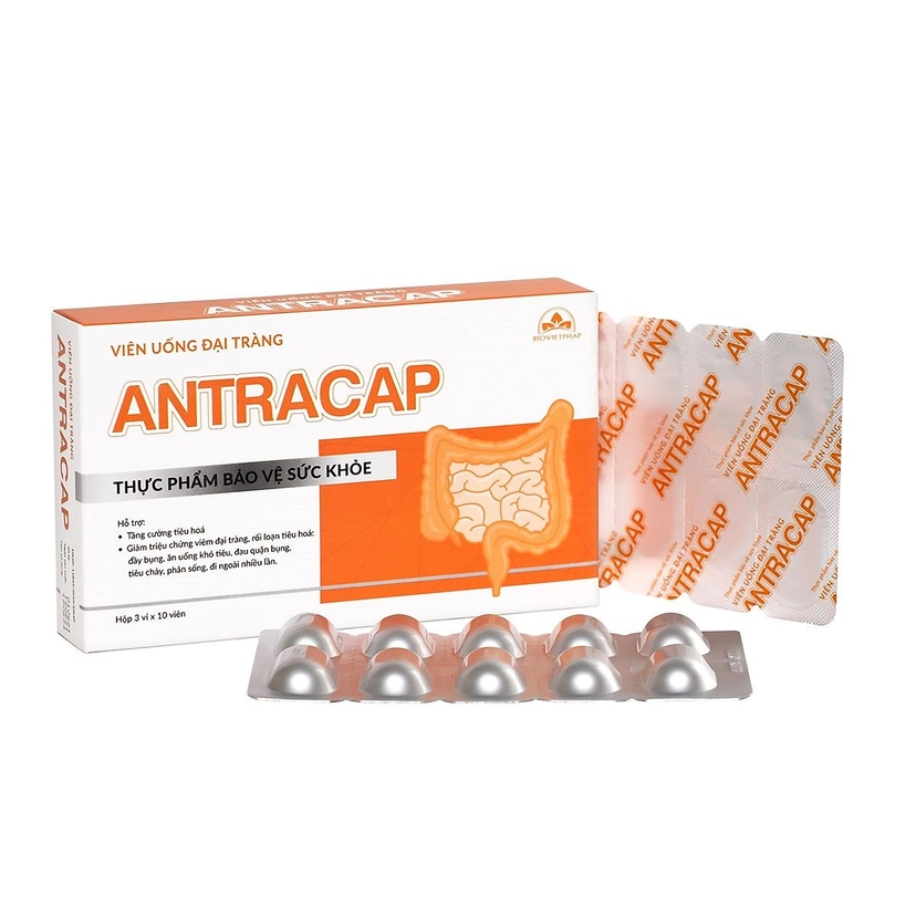 Viên uống đại tràng Antracap hộp 3 vỉ x 10 viên nén